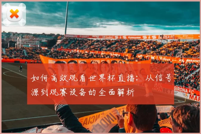 如何高效观看世界杯直播:从信号源到观赛设备的全面解析